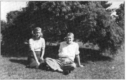 Nance and Willard on the lawn at Cherry Hill Farms just before they planned to elope.