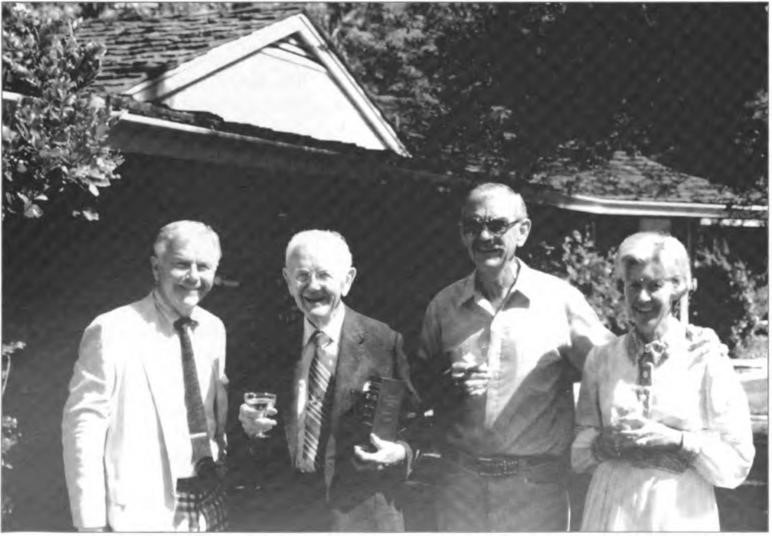 The family gathers to celebrate the publishing of Roy's two-volume, 1205-page Descendants of William Shurtleff, Lafayette, 18 September 1976. It was no small feat for a man almost 90 years of age