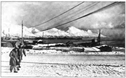 The desolate windswept island of Attu where the ill-fated submarine base was finally abandoned in 1944.