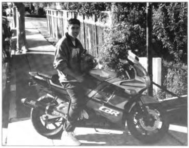 Gaby, our soccer player and speedster, ever on the "go." 2004.