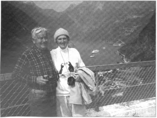 Gene and Betty at the other side of the world in Norway, 1988.