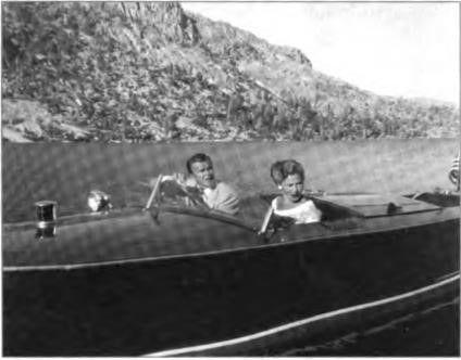 Gene and Rose in the Triad with the 9,000-foot Flag Pole Peak in the distance—a favorite all-day hike for the kids, circa 1952