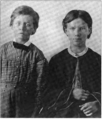 Frank Reanier and his youngest sister, Charlotte "Lottie" Avery. Maria Louisa, their mother, took them on a wild trip by sea to California, where they remained almost inseparable for the rest of their lives. Photo taken circa 1862, just before or after their trip, when Frank was about 6 and Charlotte about 13 years old.