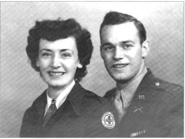 Birnelyn with her youngest brother, Dick, taken during World War II. Dick, twice wounded, was a true war hero.