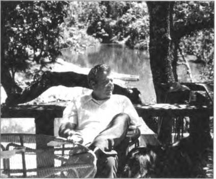 Bill Lawton at a family party at the Shurtleff ranch on Chalk Hill Road in Healdsburg,1970s.