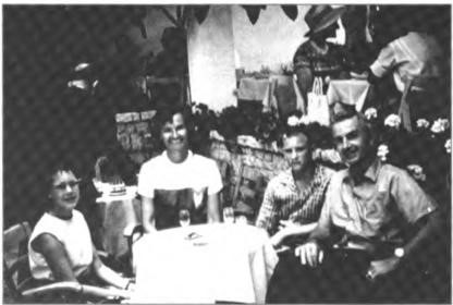 "Aunt" Dorothy, Nonie, Jim and Bern enjoy a rare moment of leisure together in Naples, Italy, date unknown.