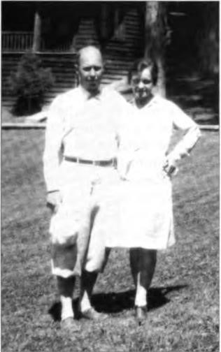 Ed and Helen vacationing at the Feather River Inn, in the Sierra Nevada, California, 1928.