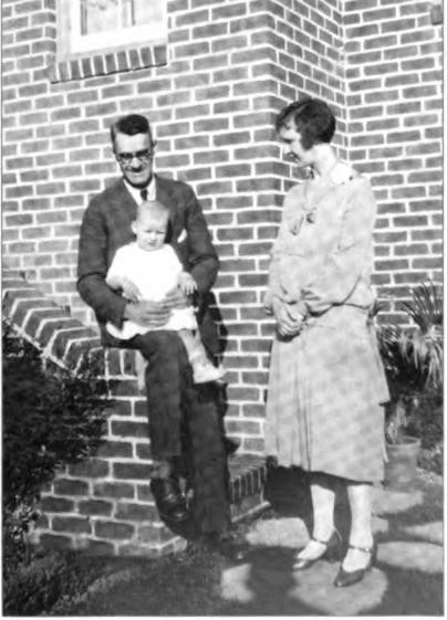Harry and Doroty, with young Nonie at the Roy Shurtleffs Crocker Avenue home, circa 1922.