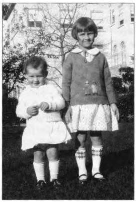 Young Mardy and Nonie at Roy and Hazle's Piedmont home for an Easter party, circa 1928.